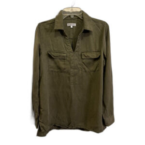 WinterSilks Olive Green Blouse